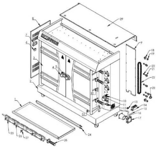 Royal Catering RC-RT-01 - Diagram delov - 1