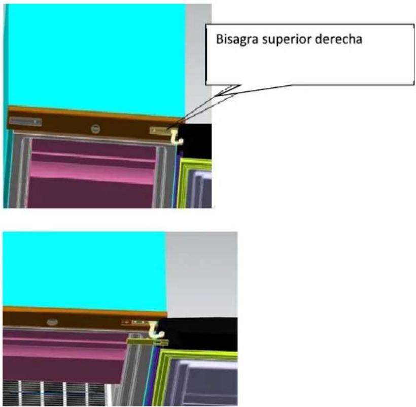 EDESA EZS-1412 NF - Guía de instalación para cambiar la orientación de apertura de la puerta - 1