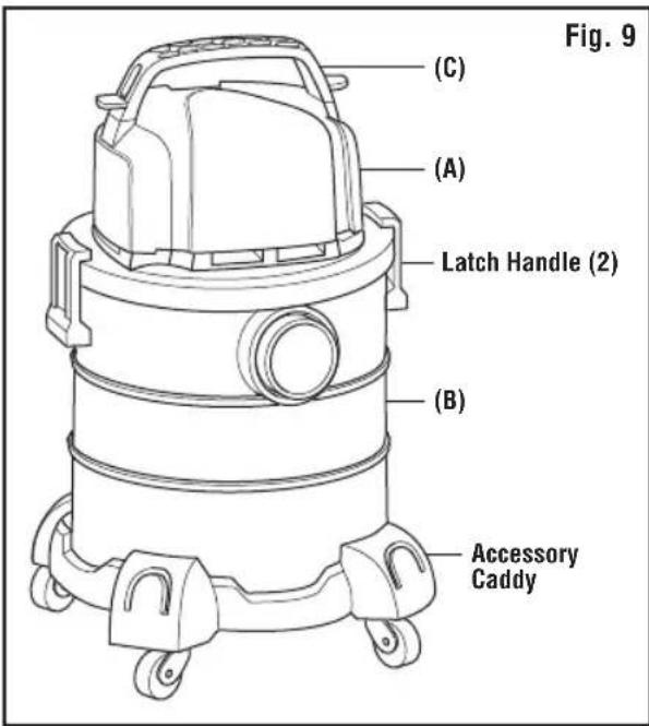 RIDGID HDAV0500 - MOVING THE VAC (Fig. 9) - 1