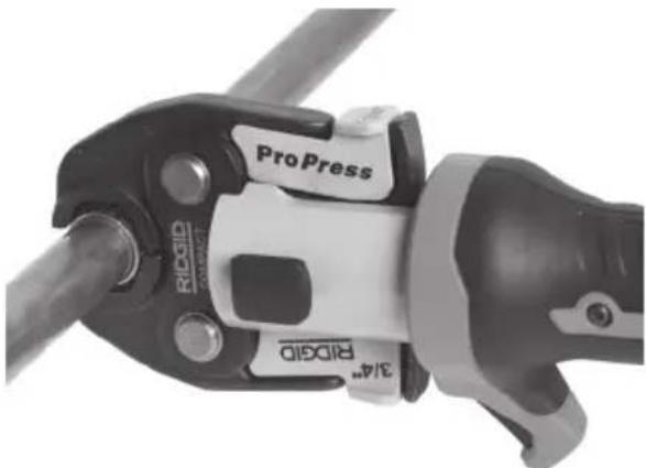 RIDGID RP 251 - Pressing A Fitting With Typical Scissor Jaws - 2