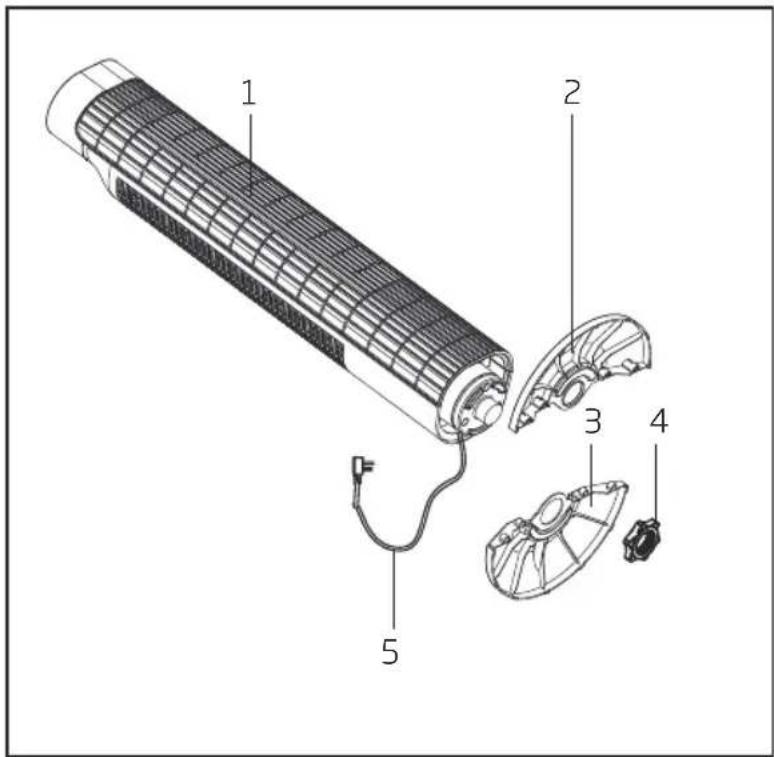 BEKO EFW5000WS - Teileübersicht - 1