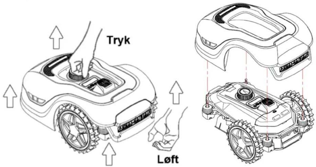 Texas TMX600 - Afmontering af cover (kun TMX600 / TMX1000 / TMX1300) - 1