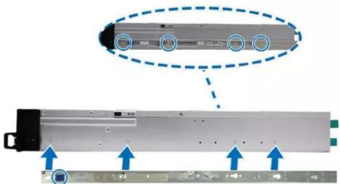 SYNOLOGY RackStation RS3621xs+ - Pour installer le kit de rails - 3