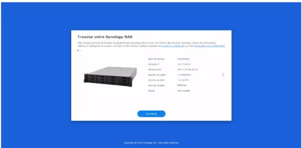 SYNOLOGY RackStation RS3621xs+ - Installation de DSM avec Web Assistant - 1