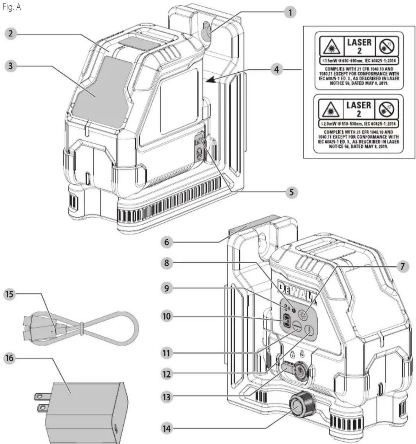 DEWALT DCLE14201G - Components - 1