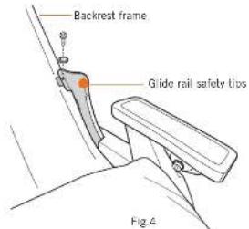 Backrest frame Guide rail safety tips Fig. 4