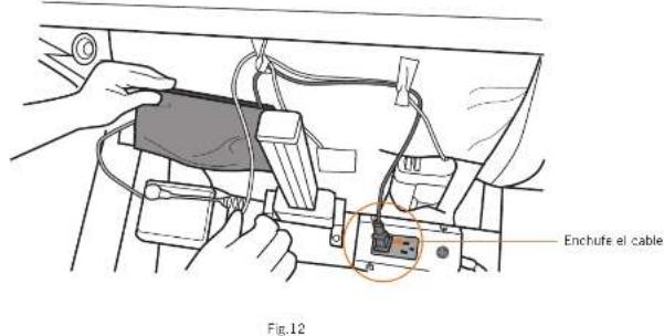 Enchufe el cable Fig.12