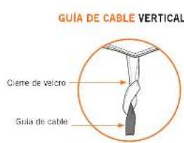 GUÍA DE CABLE VERTICAL Cierre de velcro Guía de cable