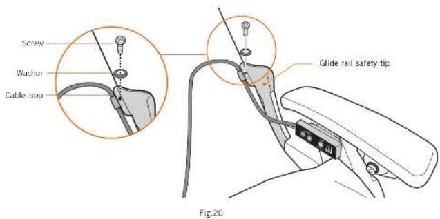Screw Washer Cable loop Glide rail safety tip Fig.20