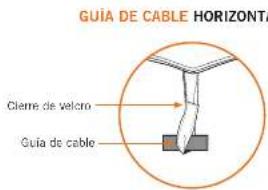GUIA DE CABLE HORIZONTA Cierre de velcro Guía de cable
