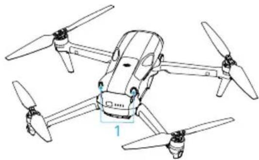 Dessin au trait d'un drone quadricoptère avec quatre hélices et un corps central (sans texte ni symboles).