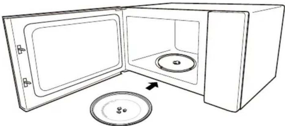 TEKA MW FS20 WH - TURNTABLE INSTALLATION - 2