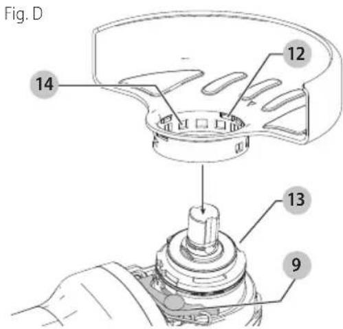 DEWALT DCG415B - Montaje del protector (Fig. D) - 1