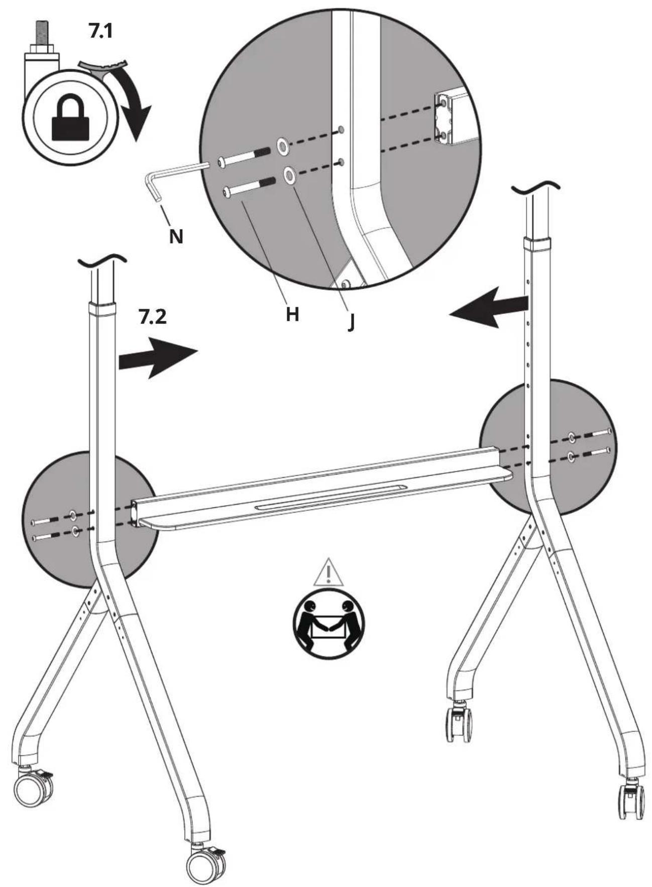 Kanto MTP100 - Assemble TV Stand Assemblez le support de téléviseur Ensemble le soporte de televisión - 1