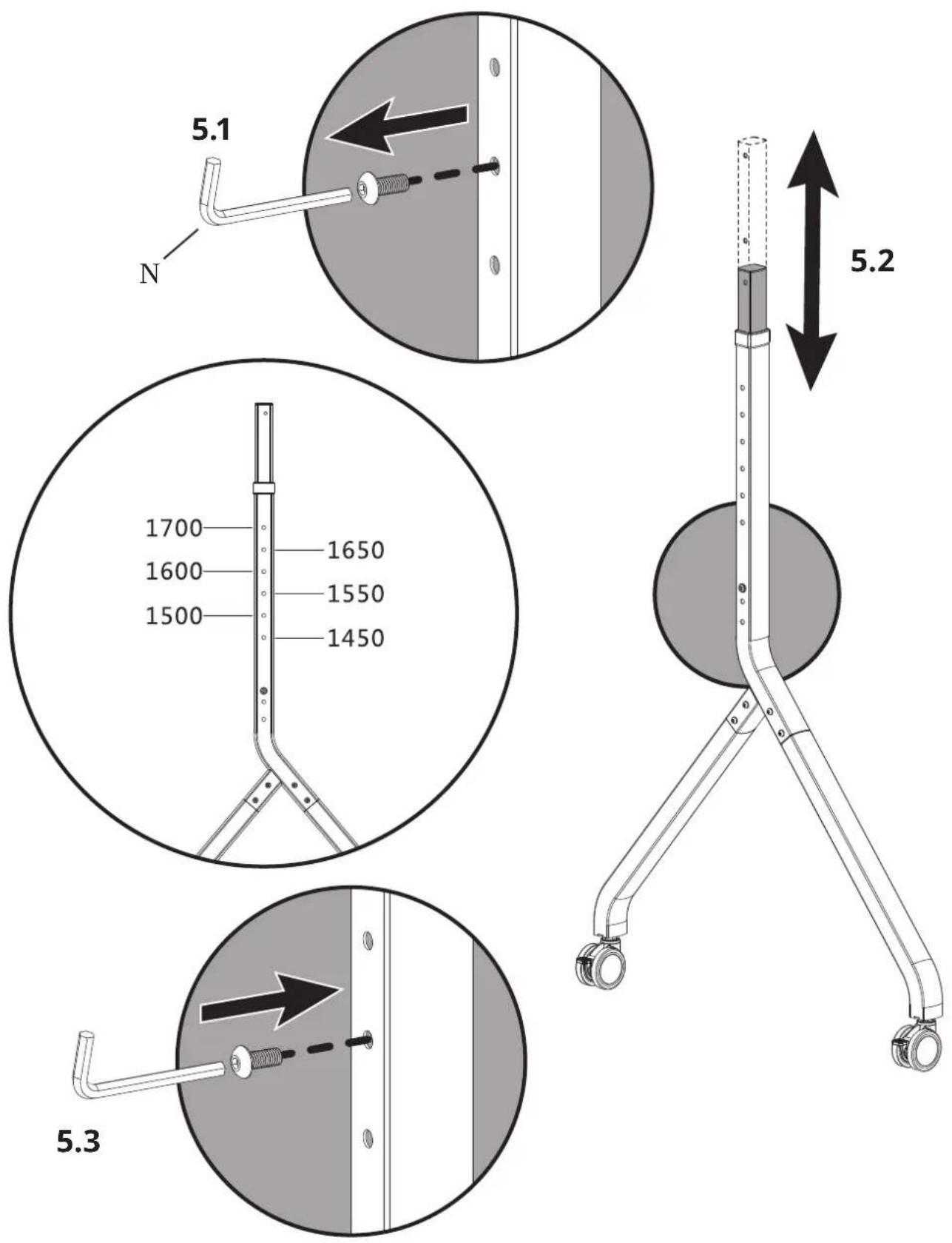 Kanto MTP100 - Configure Mount Height Configurez la hauter de montage Configure la altura de montaje - 1