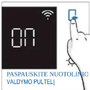 HAIER H6 ID25B3LYTB - Kaip aktyvinti nuotolinio valdymo pultelj - 2