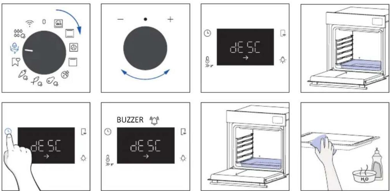 HAIER H6 ID25B3LYTB - Step 1 (Removing residual water from steamer): - 1