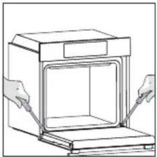 HAIER H6 ID25B3LYTB - OUTSIDE THE OVEN: removal and cleaning the glass door - 1