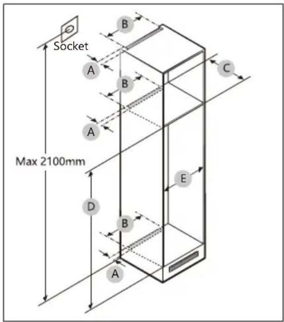 ROSIERES RML5518EVWL - Cabinet dimension - 1