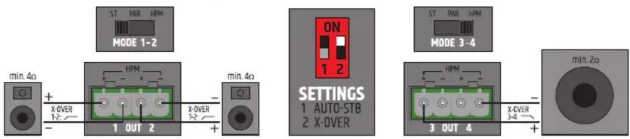LD Systems AMP 405 - TERMINAL BLOCK CONNECTIONS - 3