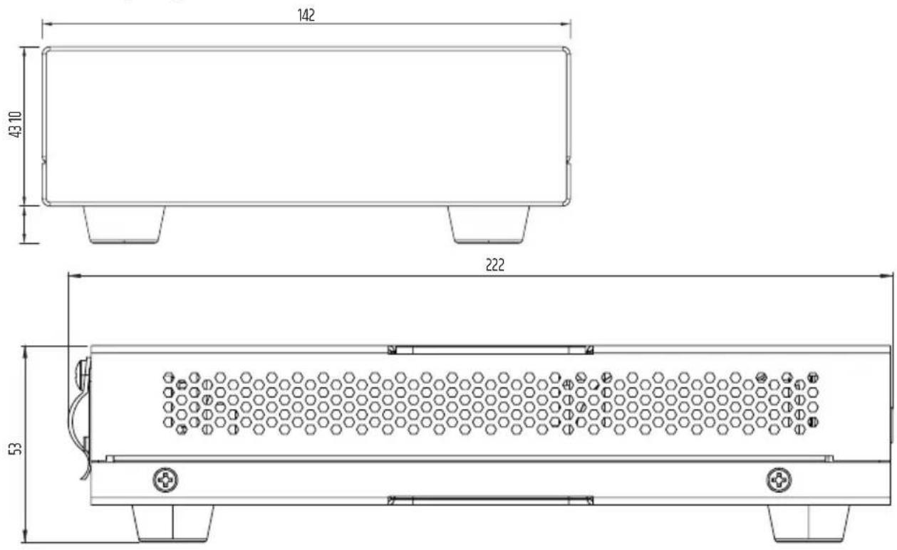 LD Systems AMP 405 - WYMIARY (MM) - 1