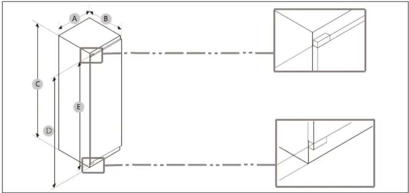 CANDY CML5518EVWL - Product dimention - 1