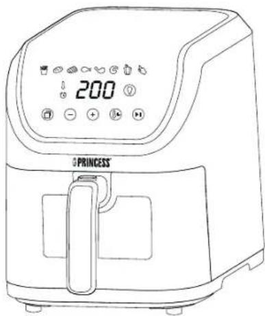 PRINCESS 5L SlimFry Airfryer 182240 - 1