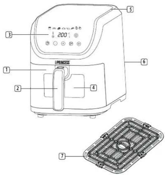 PRINCESS 5L SlimFry Airfryer 182240 - PRINCESS - 1