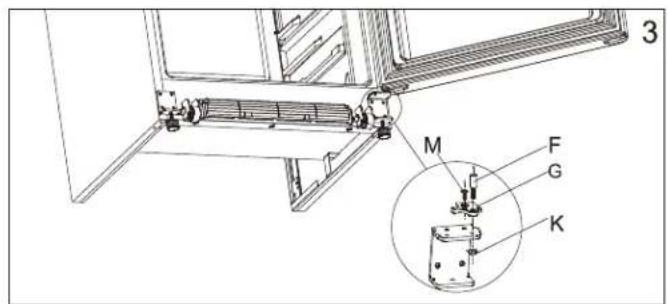 DANBY DUF167A5WDD - DOOR REVERSAL INSTRUCTIONS - 3
