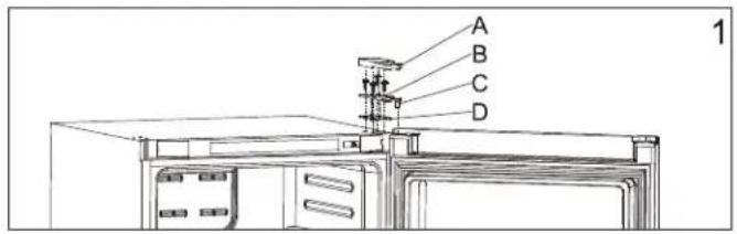 DANBY DUF167A5WDD - DOOR REVERSAL INSTRUCTIONS - 1