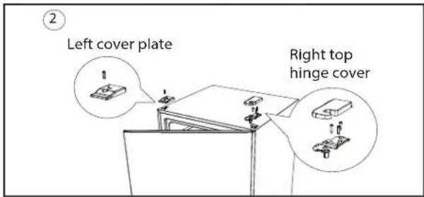 DANBY WUF170W - DOOR REVERSAL INSTRUCTIONS - 2