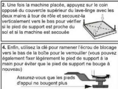 TCL FF0912WA0FR - ■ Mettre le lave-linge à niveau - 4