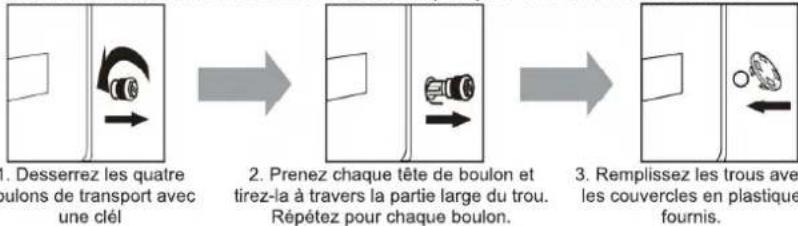 TCL FF0912WA0FR - ■ Retirez les boulons de transport - 2