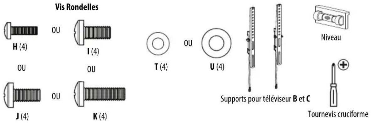 Best Buy BE-TVLTLC - Pour un téléviseur à dos de forme irrégulière ou obstrué : - 6