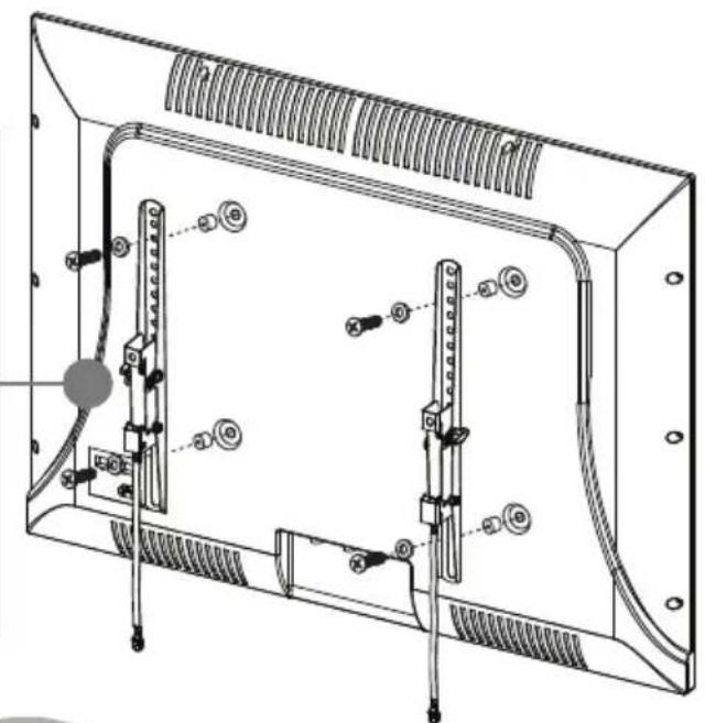 Best Buy BE-TVLTLC - STEP 3 - Option 2: Attach hardware to an irregular or obstructed back TV - 4