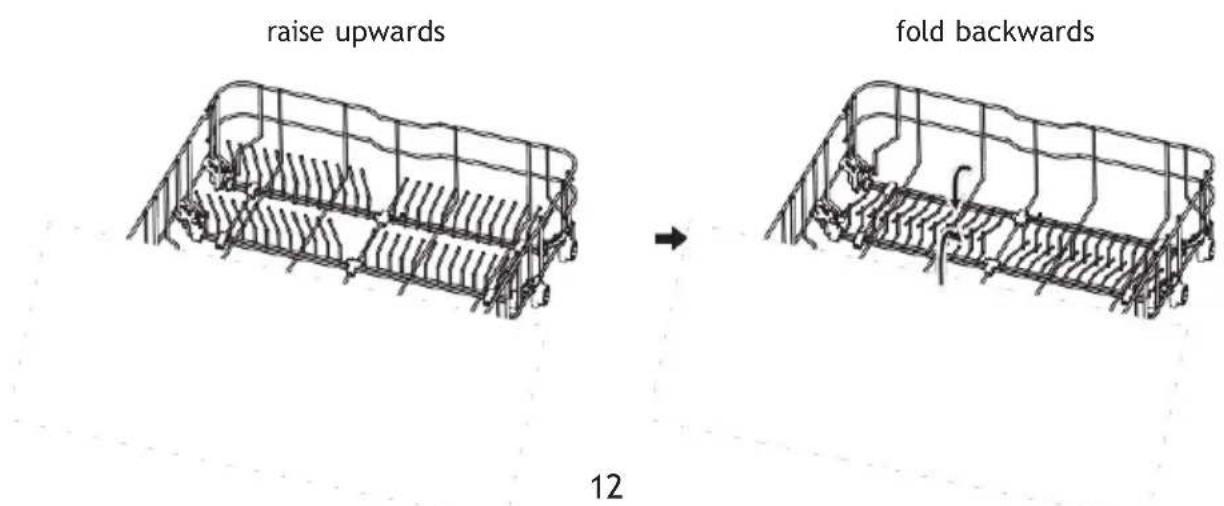 TEKA DFI 46740 - Folding back the rack shelves - 1