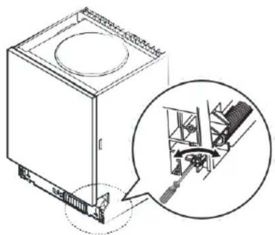 TEKA DFI 46740 - Étape 3. Réglage de la tension du ressort de porte - 1