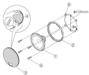 ALPINE DDC-F17B - Woofer installation procedure/Instructions d'installation du woofer - 1