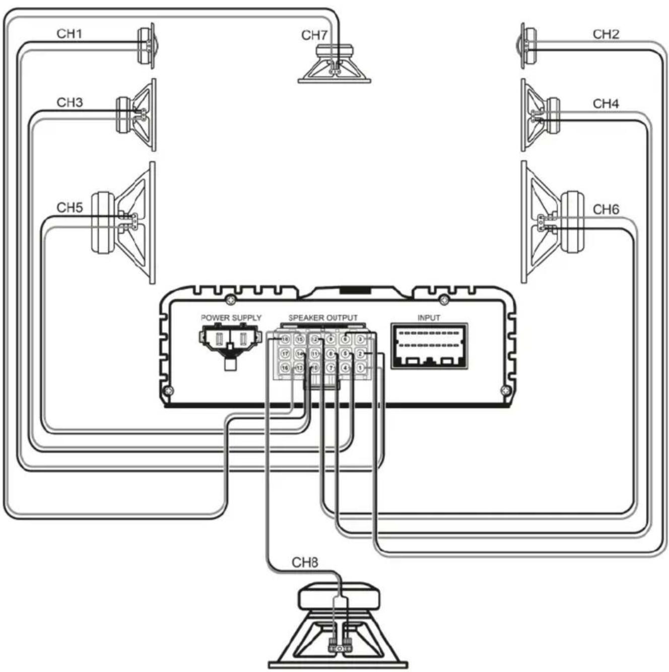 ALPINE PDP-E800DSP - Système avant à 3 voies + 2 subwoofers - 3