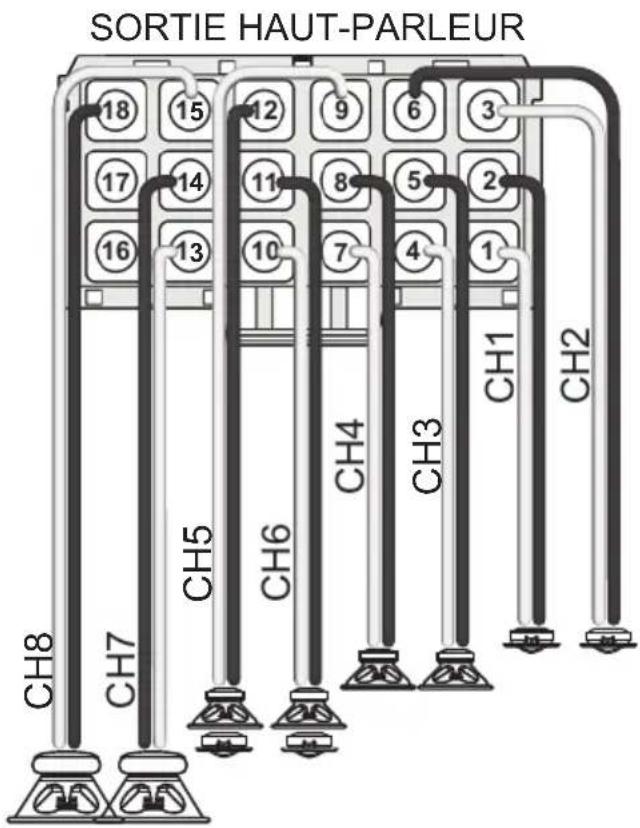 ALPINE PDP-E800DSP - Système avant à 2 voies + système arrière passif à 2 voies + 2 subwoofers - 2