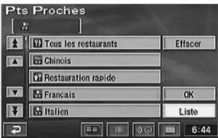 Pts Proches Tous les restaurants Effacer Chinois Restauration rapide Français OK Italien Liste 6:44