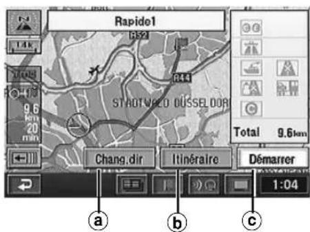 Rapido1 G522 STADYNEO D'USSB.DOR Chang.dir Itinéraire Démarrer 1:04 a b c Total 9.6km