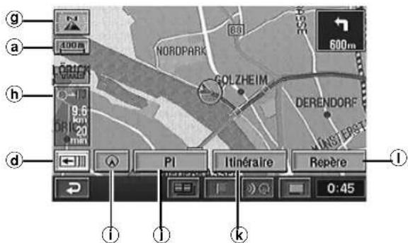 g a h d 400 m NORDPARK SOLZHEIM 9,6 DR 20 PI Itinéraire Repère 0:45 ① ② ③ ④