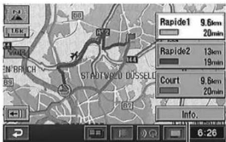 Rapide1 9.6km 20min Rapide2 13km 19min Court 9.6km 20min Info. 6:26