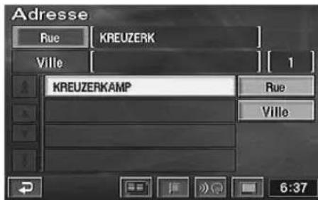 Adresse Rue [ KREUZERK ] Ville [ 1 ] KREUZERKAMP Rue Ville 6:37