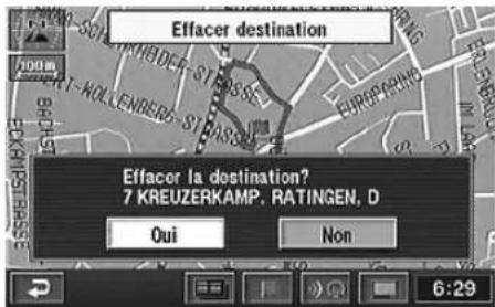 Effacer destination Effacer la destination? 7 KREUZERKAMP, RATINGEN, D Oui Non 6:29