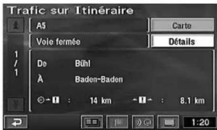 Trafic sur Itinéraire A5 Vole fermée Carte Détails De Bühl À Baden-Baden ○→: 14 km ←: 8.1 km 1:20