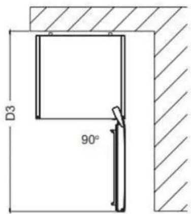 BRANDT BFD6542NX - Space required - 5