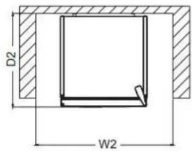 BRANDT BFD6542NX - Space required - 3