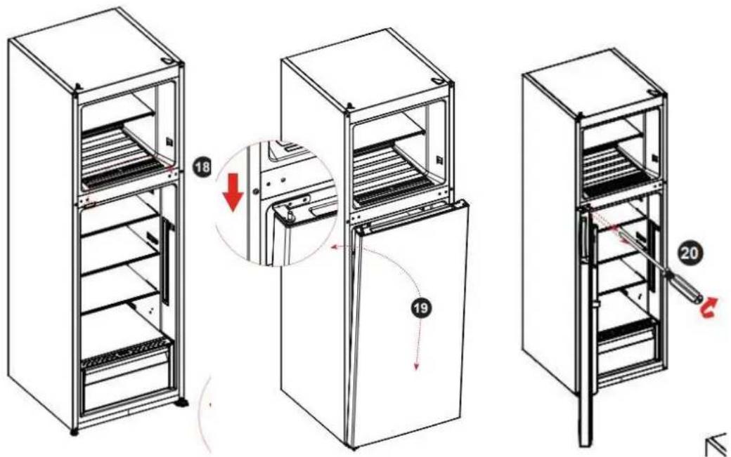 BRANDT BFD6542NX - Inversión del sentido de aperture de las puertas - 11